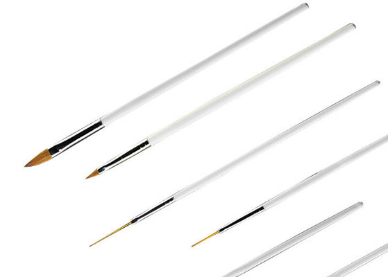 Cosmetic 18 Piece Flat Nail Art Brushes For Makeup / Nail Art Fan Brush