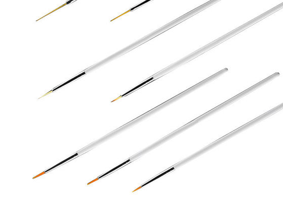 Cosmetic 18 Piece Flat Nail Art Brushes For Makeup / Nail Art Fan Brush